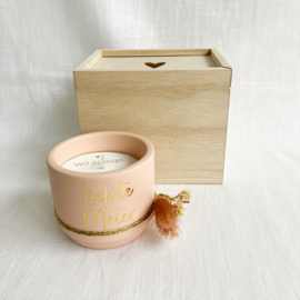 Cadeaubox met roze kaars - meter vragen