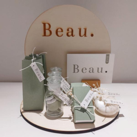 Beau - Frisgroene Typo Doopsuiker set (50st)