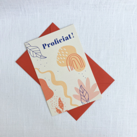 Proficiat Wenskaart Summer | Moderne Wenskaart met Envelop