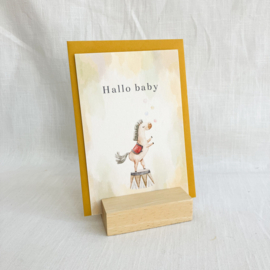 Wenskaart Circus - Hallo baby