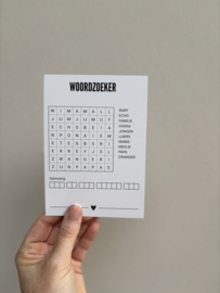 A6 ANSICHTKAART • WOORDZOEKER • PETER
