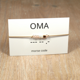 morsecode armband OMA