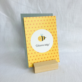 Wenskaart Bee | Welcome Baby