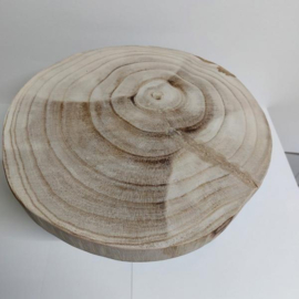 Houten schijf op voet, 35cm