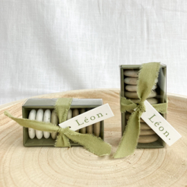 Doopsuikerset Leon –  Boho groen thema