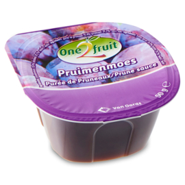 One2Fruit 25 stuks pruimenmoescup à 50g