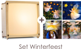 Toverlamp + winterfeest set 3  (inclusief LED lampje)
