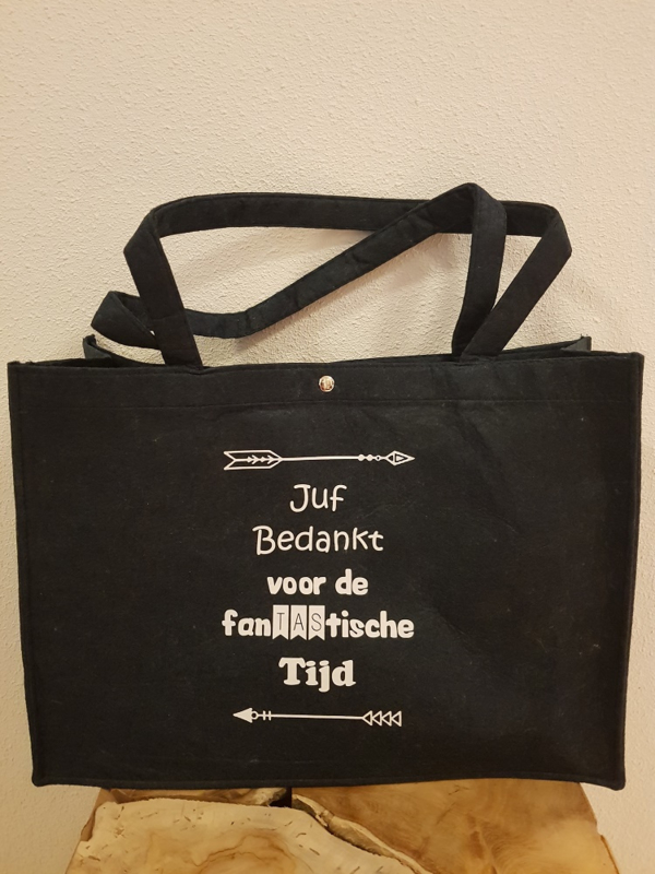 Wonderbaar Gepersonaliseerde | Vilten Tas Juf | Saartjes Kado CZ-48