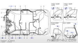 Kabelboom interieurverlichting Nissan Almera N15 24060-0N000