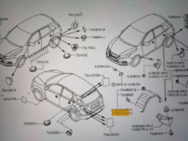 Spatbordverbreder linksvoor Nissan Qashqai J11 63811-4EA0A lichte schade