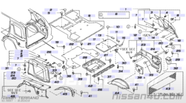 Bevestigingsclip achterkleppaneel Nissan 01553-07711