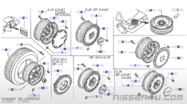 Sierdop 14 inch wit Nissan Bluebird T12 40315-D4015