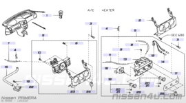 Kachelbedieningspaneel Nissan Primera P11/WP11 27510-9F600 Gebruikt.