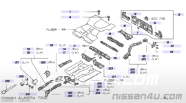 Motorsteunhouder links Nissan Almera (Tino) 75117-4M430