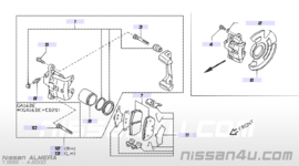 Remklauw linksvoor Nissan Almera N15 41011-2N300