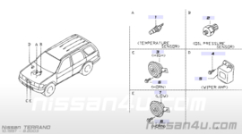 Koelwatertemperatuursensor Nissan 25080-89907