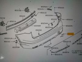 Afdekkap sleepoog achterbumper Nissan Qashqai J11 85071-HV00A Gebruikt.