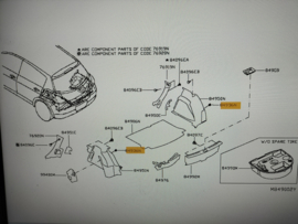 Hook-luggage net Nissan 84937-ED000 Original.