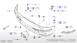 Bumperhoekstuk links Nissan Micra K11 62025-1F500