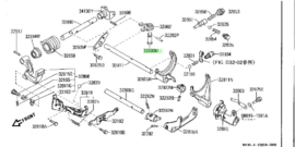 Shaft, cross select Nissan Micra K10 32881-01B00 Original.