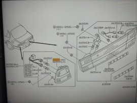 Body combination lamp, right-hand Nissan Maxima A32 26554-43U25 New.