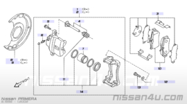 Remklauw linksvoor Nissan Primera P11 41011-2F021