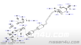 Voorpijp QG15DE / QG18DE Nissan Almera N16 20010-5M370 + Lambda sensor 226A0-5M300