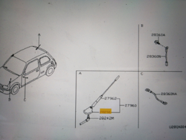 Antenne Nissan Micra K11 28208-6F600 Schade