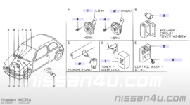 Claxon hoog Nissan Micra K11 25610-6F602