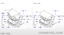 Motorkapstang Nissan Micra K11 65771-4F100