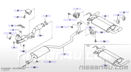 Uitlaatrubber achterdemper Nissan Murano Z50 20651-CA000