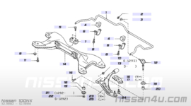 Reactiestang Stabilisator vooras Nissan 54618-50Y00 B12/ B13/ J30/ M11/ N13/ N14/ N15 /P10/ T12/ U11/ W10/ Z31