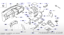 Afdekkap kachelpaneel Nissan Almera N16 27575-BM400