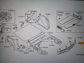 Afdekkap kofferkleprand Nissan Qashqai J11 84992-4EA0A Gebruikt.