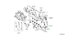 Houder Injector 16610-00Q0B C13/ E11/ E12/ F15/ J10/ JJ10/ J11/ K14/ M20M/ Z12 Gebruikt.