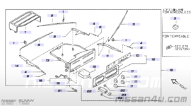 Bedieningshendel kachelunit Nissan 27525-65Y00 B13/ F23/ N14/ Y10