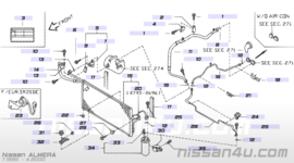 Aircoleiding Nissan Almera N15. GA14/GA16 Hogedruk 92442-1M200