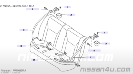 Veiligheidsgordel achterbank Nissan Primera P11/WP11 88863-2F010