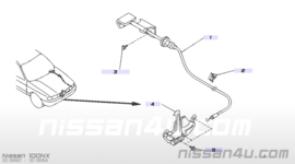 Motorkapsluiting Nissan 100NX B13 65601-70Y10 Gebruikt.