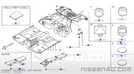 Hitteschild onderstel Nissan Almera (Tino) N16/V10 74753-5M210