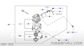 Heater resistor Nissan Micra K11 27150-72B01 New.