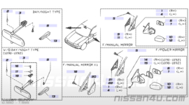 Buitenspiegel links Nissan Sunny N14 96302-60C00