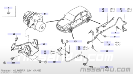 Wielnaaf rechtsvoor Nissan Almera N16. ABS 40014-4M400 + 40202-4M400 + 47910-BM400