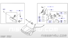 Afdekkap binnenzijde buitenspiegel rechts Nissan 100NX B13 80292-61Y00 Gebruikt.