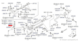 Bracket-exhaust tube Nissan Micra K10 20712-18B00 Used part.