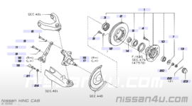 Wielbout vooras Nissan 40222-22001 720/ 910/ D22/ D22S/ E23/ E24/ F22/ LCD22/ R50/ S12/ S130/ WD21/ Z31
