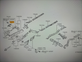 Bracket-towing hook Nissan Primera P11/ WP11 51118-9F530 Used part.