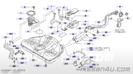 Montagering brandstoftank Nissan 17341-40U00 A32/ CA32/ N15/ R50/ Z33