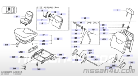 Bijrijdersstoel Nissan Micra K11 87000-1F605