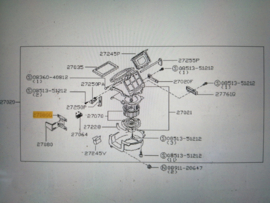 Montagesteun regeleenheid kachelverwarming Nissan Terrano2 R20 27750-0X000 Gebruikt.